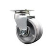thumbnail image 1 of 4 Inch V-Groove Semi Steel Cast Iron Wheel Swivel Caster with Roller Bearing SCC, 1 of 2