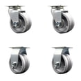 thumbnail image 1 of 4 Inch V-Groove Semi Steel Caster Set with Bronze Bearings 2 Swivel 2 Rigid SCC, 1 of 2