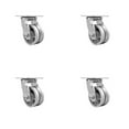 thumbnail image 1 of 4 Inch V Groove Semi Steel Wheel Swivel Caster Set with Ball Bearings SCC, 1 of 2