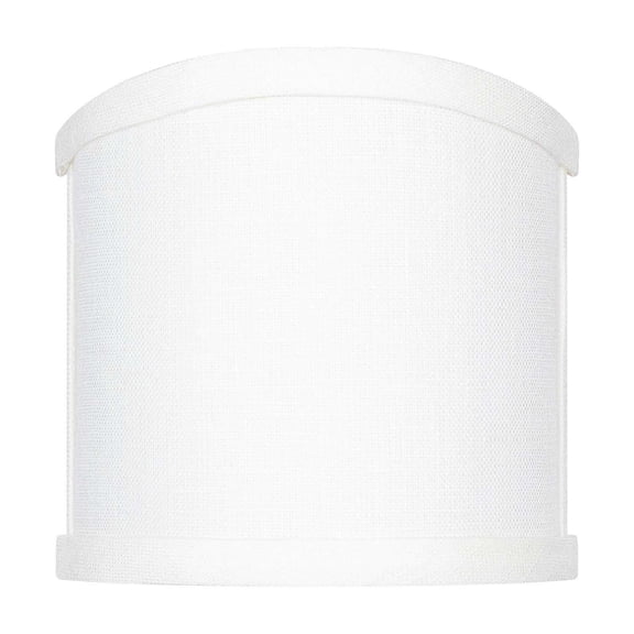 4 Inch Wall Sconce Shield Clip On Lamp Shade (White Linen)