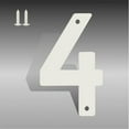 thumbnail image 1 of 4 Inch White Metal Letters, Modern House Numbers for Outside, White Door Mailbox Numbers, Metal House Address Letter and Number for Office Apartment Outside (4), 1 of 6