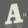 thumbnail image 1 of 4 Inch White Metal Letters, Modern Metal House Address Letters and Numbers for Outside Signs, Outdoor Mailbox Numbers, for Door, Apartment, Office, Home Use(Letter A), 1 of 6