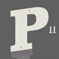 thumbnail image 1 of 4 Inch White Metal Letters, Modern Metal House Address Letters and Numbers for Outside Signs, Outdoor Mailbox Numbers, for Door, Apartment, Office, Home Use(Letter P), 1 of 6