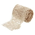 thumbnail image 1 of Uxcell 4" Wide 5 Yard Lace Ribbon Floral Pattern Khaki Lace Trim Ribbon for Sewing Making, 1 of 4