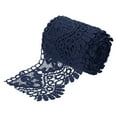 thumbnail image 1 of Uxcell 4" Wide 5 Yard Lace Ribbon Floral Pattern Navy Blue Lace Trim Ribbon for Sewing Making, 1 of 4
