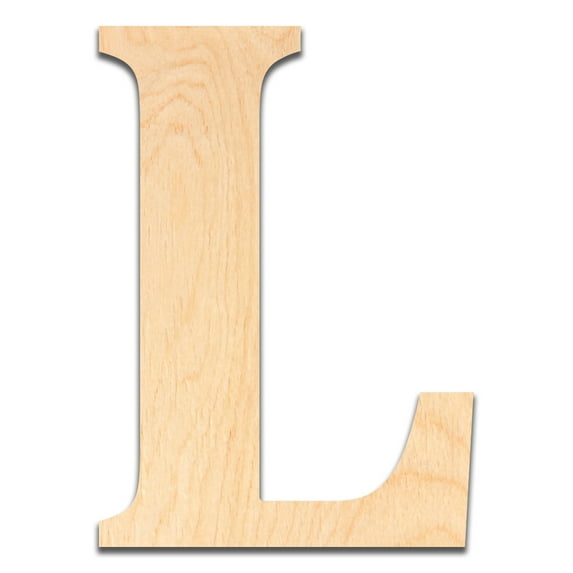 4 Inch Wooden Letter L Ready for Painting or Decorating