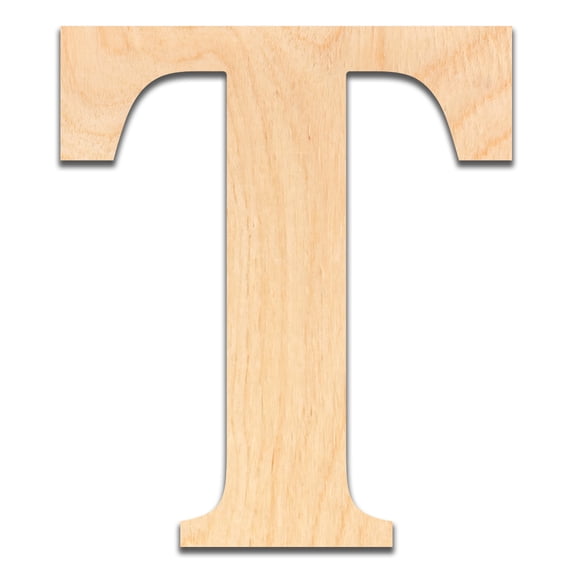 4 Inch Wooden Letter T Ready for Painting or Decorating