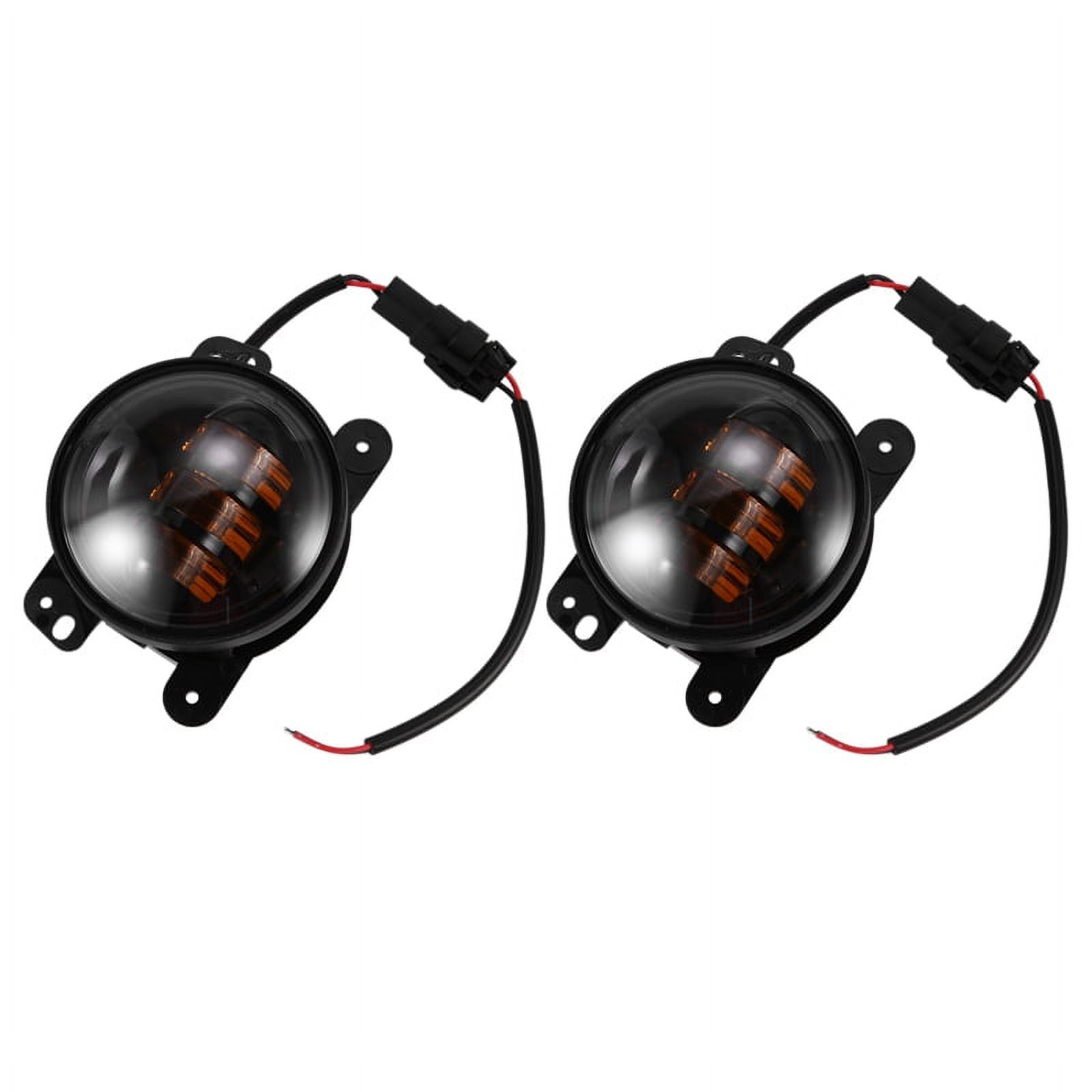 4 Inch Yellow 60W Led Fog Lights For Wrangler 972018 Jk Tj Lj Off Road