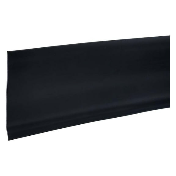 4-Inch x 120-Feet Dry Back Vinyl Wall Base, Flexible Dry Back Vinyl Trim with Toe - Easy Install Molding Trim for Floors, Baseboards, Bulk Roll, Black (75457)