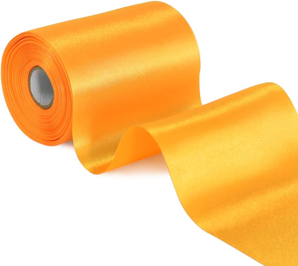 Very Wide Ribbon 4 Inch x 22Yards Wide Satin Ribbon Solid Fabric Large Ribbon for ...