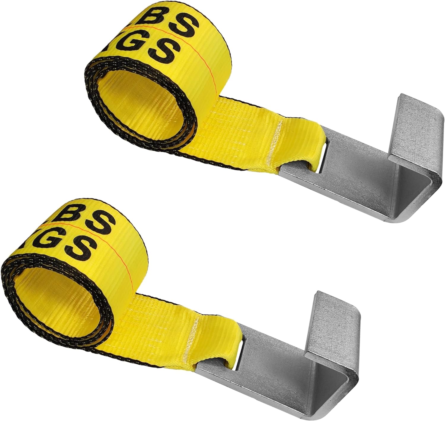 4 Inch x 5 Feet Roll Off Container Winch Strap with Flat Hook, for