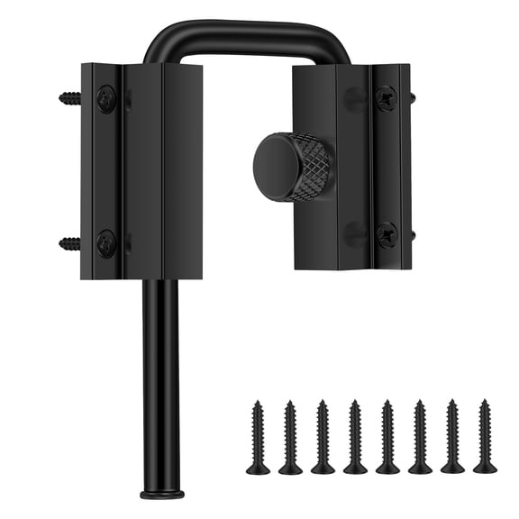 Door Loop Lock 4 Inch 90/180 Degree Adjustable 1 Pack Anti Theft Door Security Latch for Cabinet Drawer Closet Aluminum Alloy Hardware
