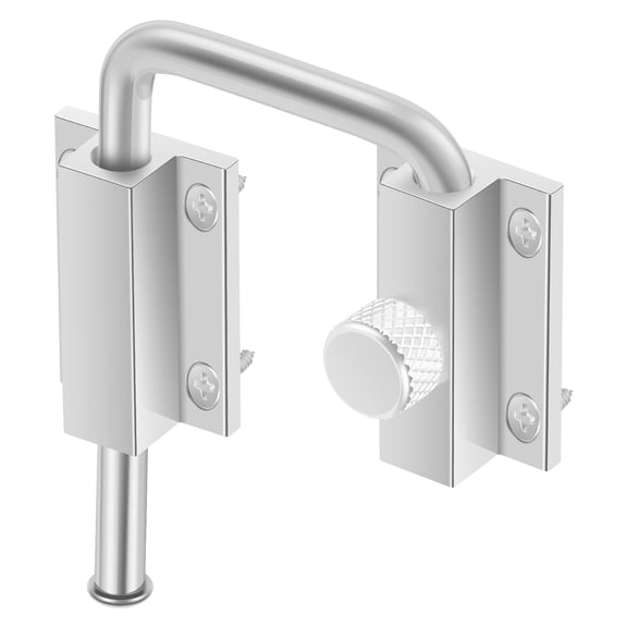 4 Inches Door Loop Lock 90/180 Degree Installation Security Door Latch Anti Theft Privacy Bolt Lock with Screws for Cabinet Drawer,Silvery