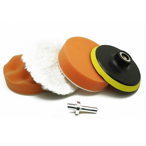 4 Inches Gross Polish Polishing Buffer Pad Sponge Kit Set Drill Adapter Car Polisher Pad Drill Adapter Bonnet Car Paint Care