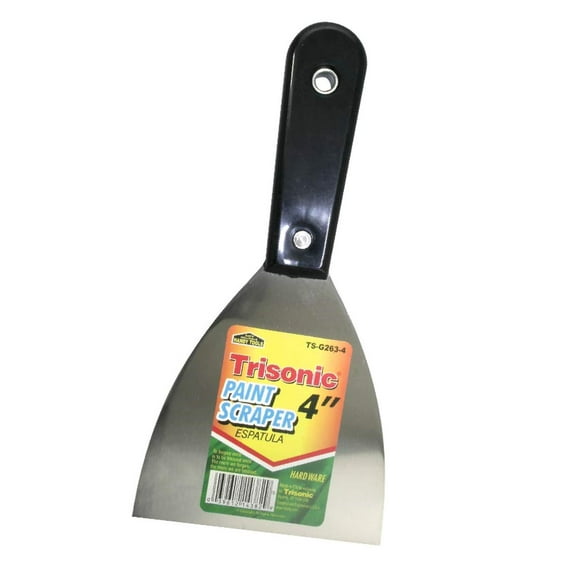 4 Inches Paint Scraper Putty Stiff Broad Knife Paint, Wall Scraper Comfort Handle Spackle, Spreading Scraping