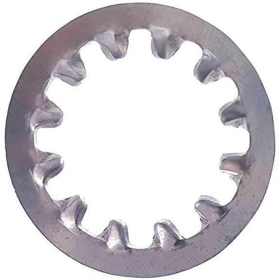 #4 Internal Tooth Lock Washers, Stainless Steel 410, Plain Finish, Quantity 100 By Fastenere