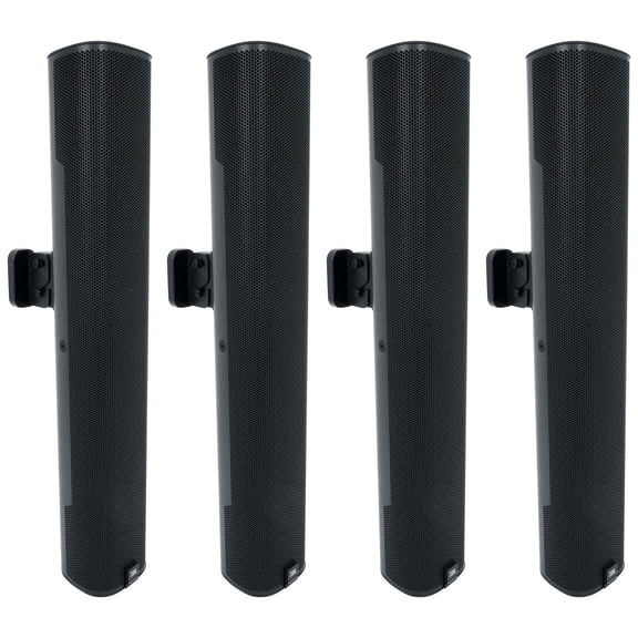 (4) JBL COL600-BK 24" Black 70V Commercial Slim Column Wall Mount Array Speakers