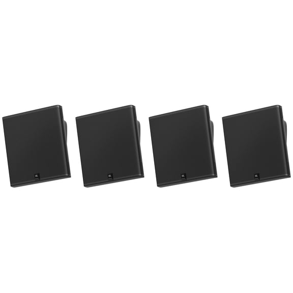 (4) JBL SLP14/T-BK Sleek Low-Profile On Wall Mount 4" 70v Commercial Speakers