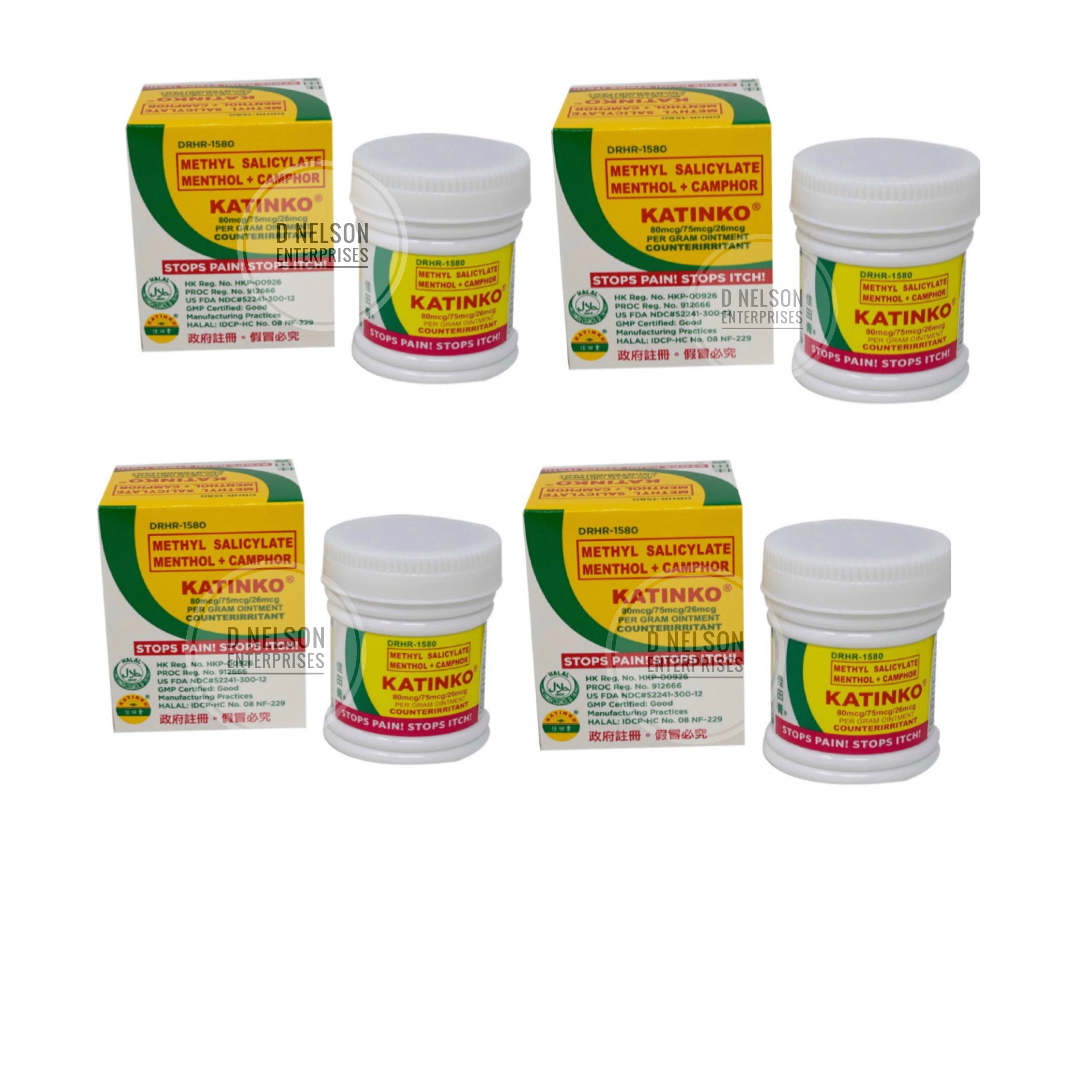 4 Jars Katinko Ointment, Pain & Itch Expert, 30g