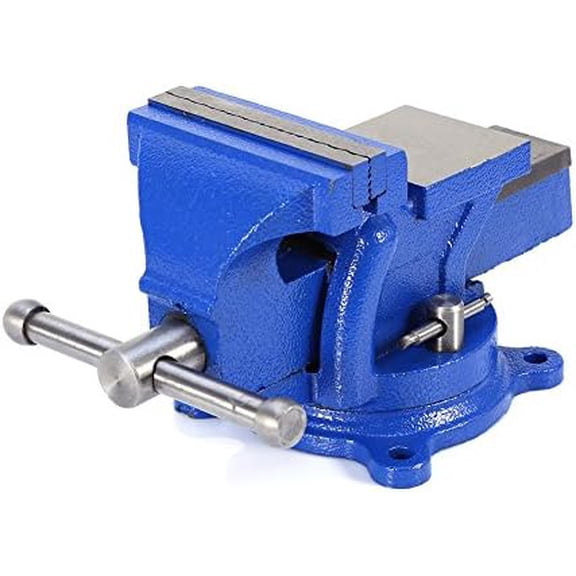 4" Jaw Bench Vice, Multipurpose 360-Degree Heavy Duty Bench Vise 100mm Jaw Mechanic Work Shop Table Top Clamp Press Locking Swivel Base for Crafting Woodworking Clamping Fixing Equipment