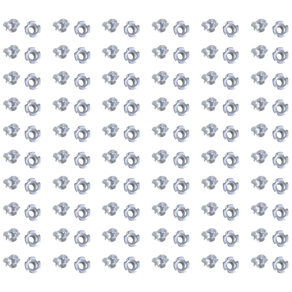 4 Jaw Tees Nuts Stainless Iron 4 Pronged Tees Nuts Four Jaw Threaded Inserts