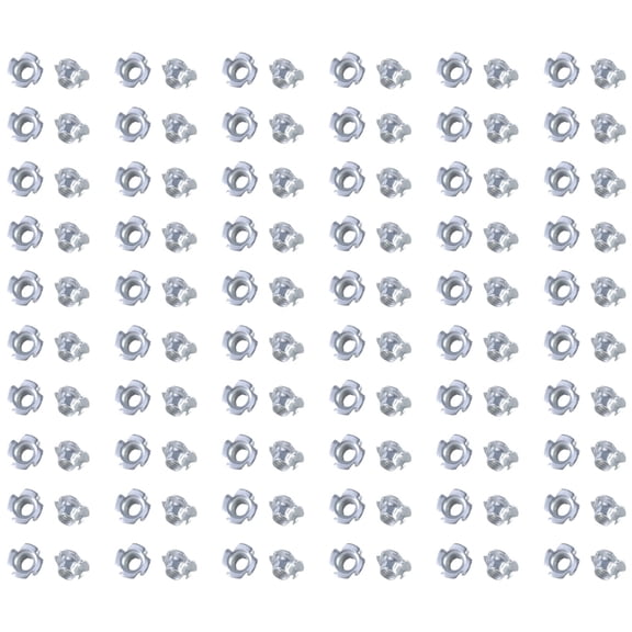 4 Jaw Tees Nuts Stainless Iron 4 Pronged Tees Nuts Four Jaw Threaded Inserts