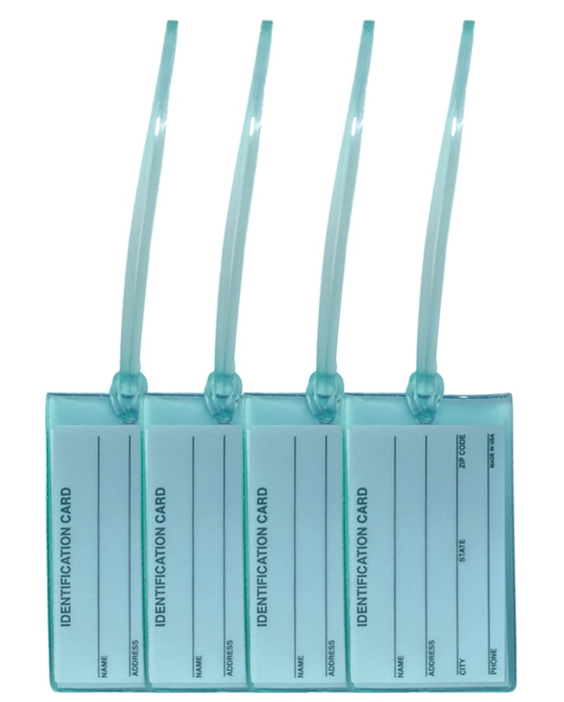 4 Jelly Luggage Tags Made in USA High Visibility Travel Tags Easy