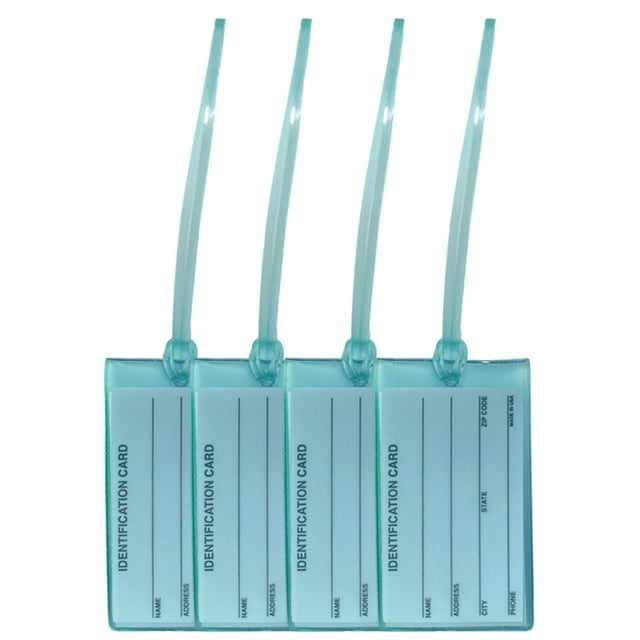 4 Jelly Luggage Tags Made in USA High Visibility Travel Tags Easy