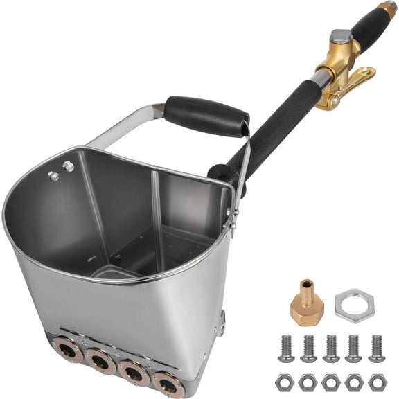 4 Jet 3Hp Stucco Plaster Cement Mortar Spray Gun Hopper Wall Paint Sprayer Concrete Tool Manual for Wall and Ceiling Painting