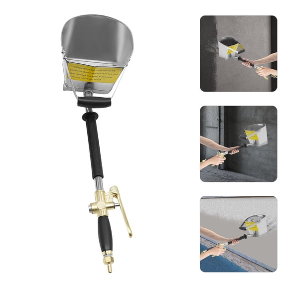 4 Jet Stucco Sprayer Plaster Sprayer Cement Mortar Spray Gun Hopper Wall Paint for Renovation Industry