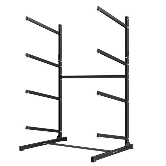 4 Kayak Storage Rack 220lbs Freestanding Garage Stand for Indoor Outdoor Canoe SUP Paddleboard Surfboard Storage
