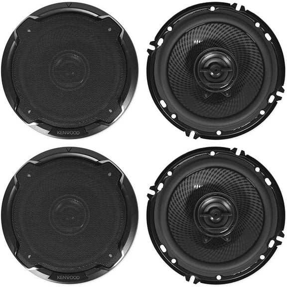 "(4) Kenwood KFC-1696PS 320 Watt 6.5"" 2-Way 4-Ohm Car Stereo Speakers"