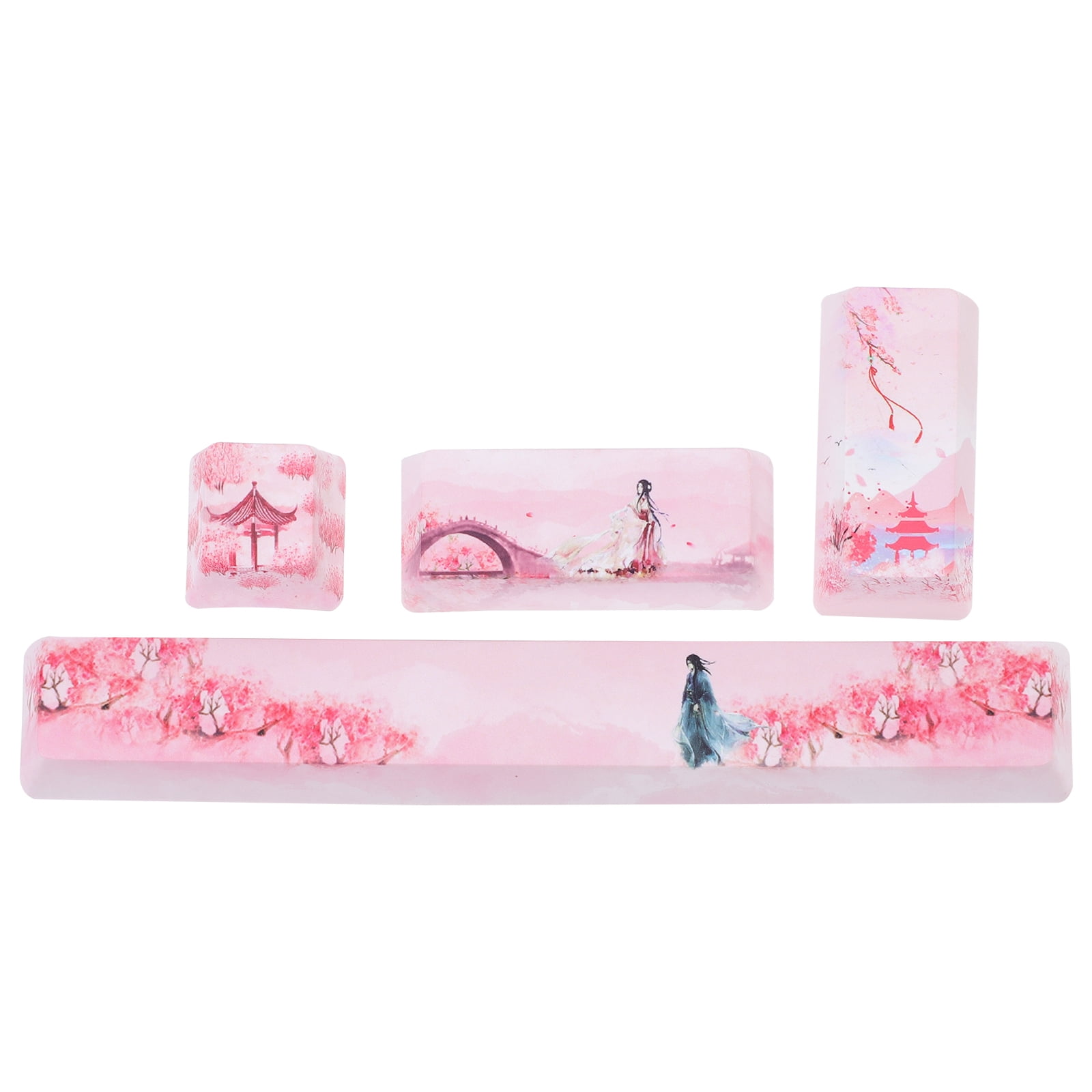 4 Key Keyboard Cap Homemade Keycap Puller Keys Sublimation Plastic Keycaps Computer Keyboards