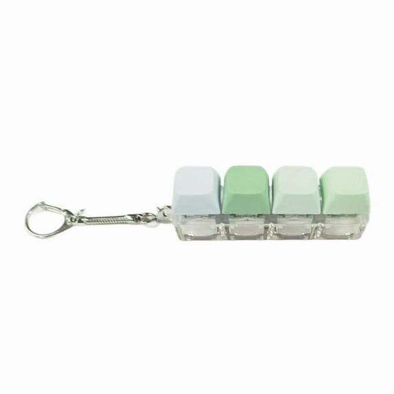 4 Key Mechanical Keycap Switches Tester Toy Keychain with Tactiled Feedback for Anxiety Reduction and Fun