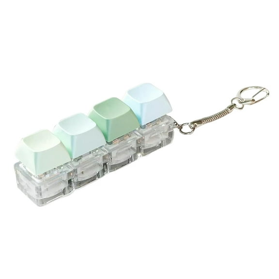 4-Key Mechanical Keycap Tester Keychain With LED Lighting Option For Stress Reduction And Relaxation For Home Or Office