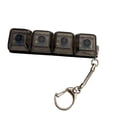 thumbnail image 1 of 4-Key Mechanical Switch Fidget Toy Keychain Clear Black Keyboard Clicker Decompression Tool Office Desk Stress Relief Gift Non-illuminated Version, 1 of 4