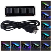 4-Key Programmable Macro Keyboard, Black USB Mechanical Custom Shortcut Gaming Keypad