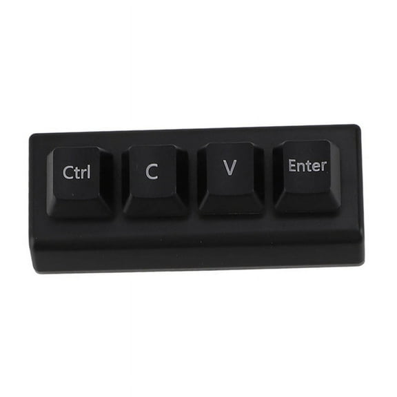 4 Keys Programmable Keypad Red Switch Ctrl C V Enter Mini Mechanical Keyboard Support NKRO for Gaming Office Black A