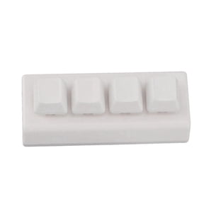 4 Keys Programmable Keypad Red Switch Ctrl C V Enter Mini Mechanical Keyboard Support NKRO for Gaming White B
