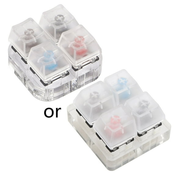 4 Keys Translucent Keycaps Testing Tool MX Switches Keyboard Tester Kit Clear Keycaps Sampler PCB Mechanical