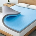 thumbnail image 1 of Maxzzz AeroForm 4" King Size Gel Memory & Charcoal Foam Mattress Topper - CertiPUR-US Certified, 1 of 6