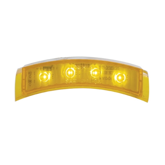 4 LED Headlight Turn Signal Light for 7" Headlight Bezels - Amber LED/Amber Lens