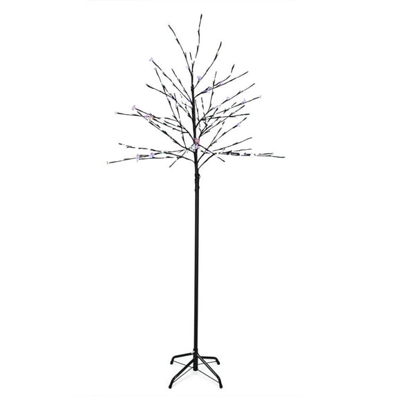 4' LED Lighted Cherry Blossom Flower Tree - Multi Color-Changing Lights