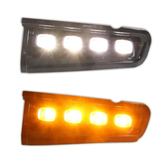 4 Led White & Amber Turn Signal Fog Light Drl Kit For Ford Bronco 2021
