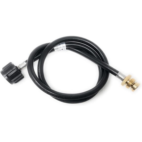 4' LP Propane Gas Hose Assembly Outlet- 1" -20 UNF thread size Inlet- QCC Connector Fitting High or Low Pressure for LP Gas Tanks RV BBQ Grills Heaters - Conector de manguera de camping