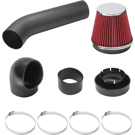 4'' LS Swap Cold Air Intake Kit Compatible with LS1 LS2 LSX LQ4 LQ9 Restomod Camaro Chevelle GTO Monte Carlo Caprice Silver