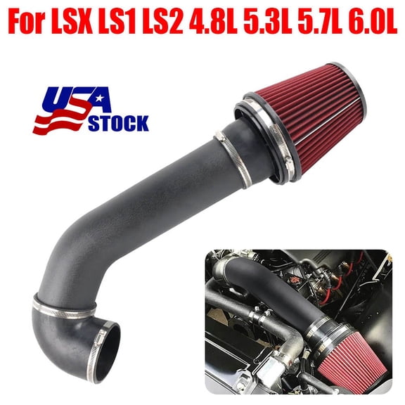 4" LS Swap Cold Air Intake Kit w/ Filter For LS1 LS2 LS3 LQ4 LQ9 4.8 5.3 5.7 6.0