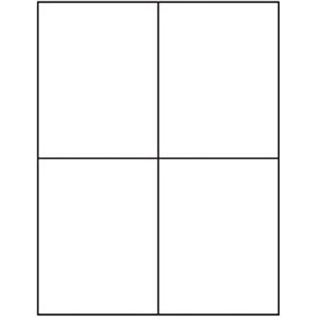 4 Labels per Sheet 400 White Blank Quarter Sheet Self Adhesive Shipping Labels for UPS, USPS, FedEx, DHL, Endicia