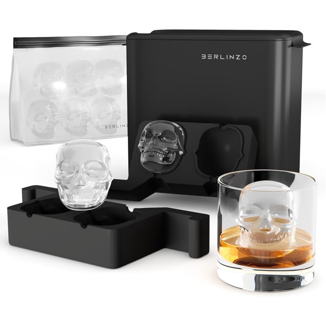 4 Large Clear Ice Cube Maker Combo 2+2 Crystal Clear Ice Cubes & Balls