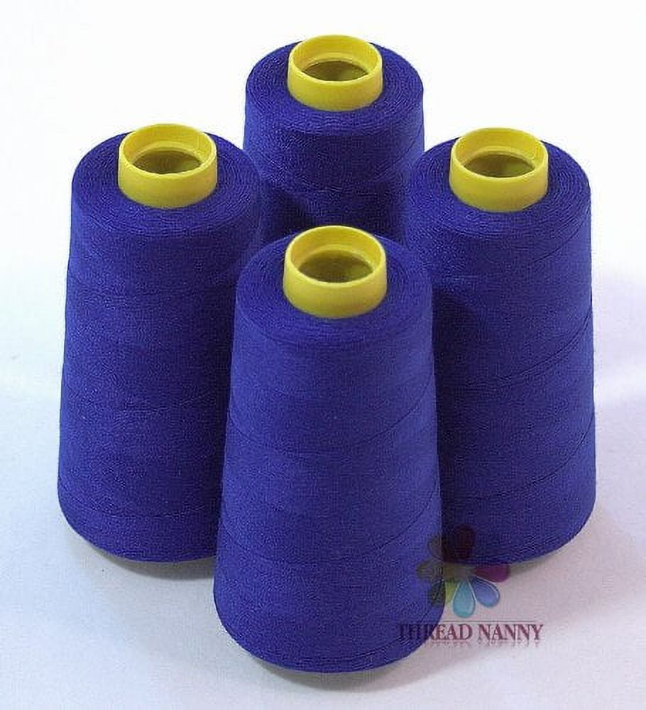 4 Large Cones (3000 Yards Each) of Polyester Threads for Sewing